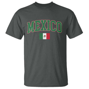 Mexico Flag Vintage Mexican Pride Heritage T Shirt TS11 Dark Heather Print Your Wear