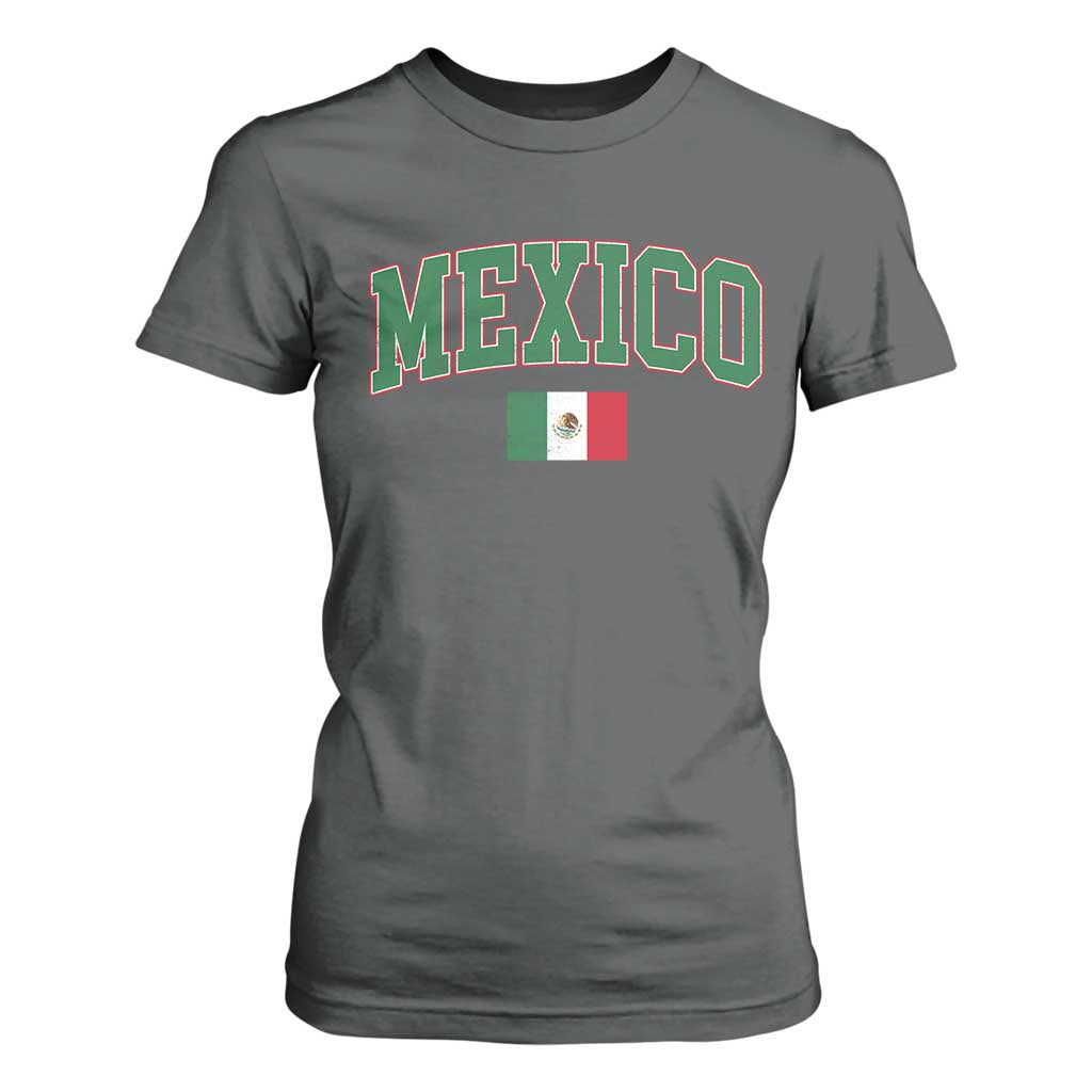 Mexico Flag Vintage Mexican Pride Heritage T Shirt For Women TS11 Dark Heather Print Your Wear