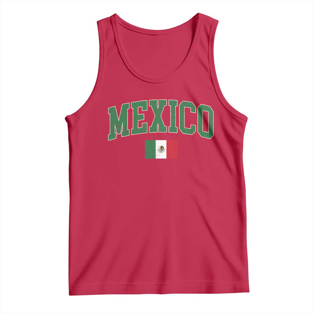 Mexico Flag Vintage Mexican Pride Heritage Tank Top TS11 Red Print Your Wear