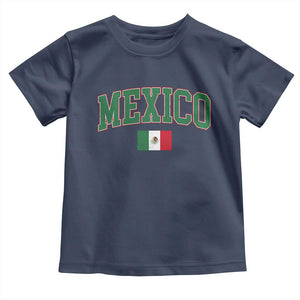 Mexico Flag Vintage Mexican Pride Heritage Toddler T Shirt TS11 Navy Print Your Wear