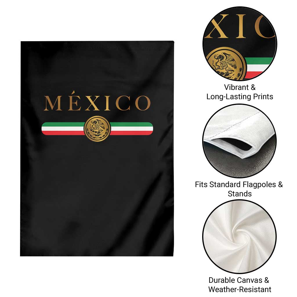 Mexican Heritage Pride Garden Flag Mexico Vintage Flag Coat of Arms Graphic TS11 Print Your Wear