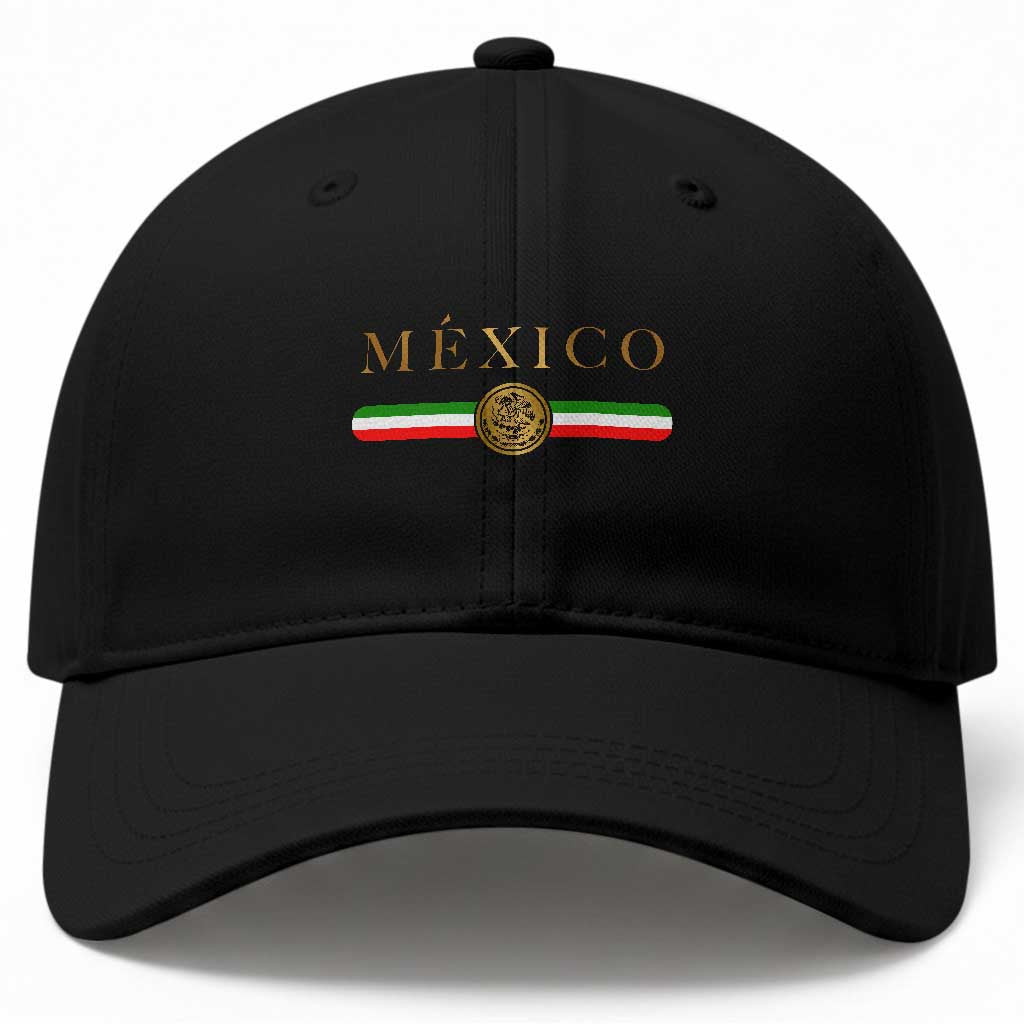 Mexican Heritage Pride Baseball Cap Mexico Vintage Flag Coat of Arms Graphic TS11 Print Your Wear