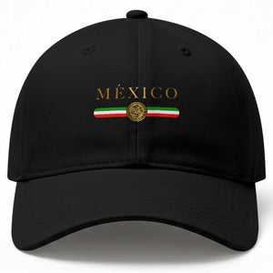 Mexican Heritage Pride Baseball Cap Mexico Vintage Flag Coat of Arms Graphic TS11 Print Your Wear