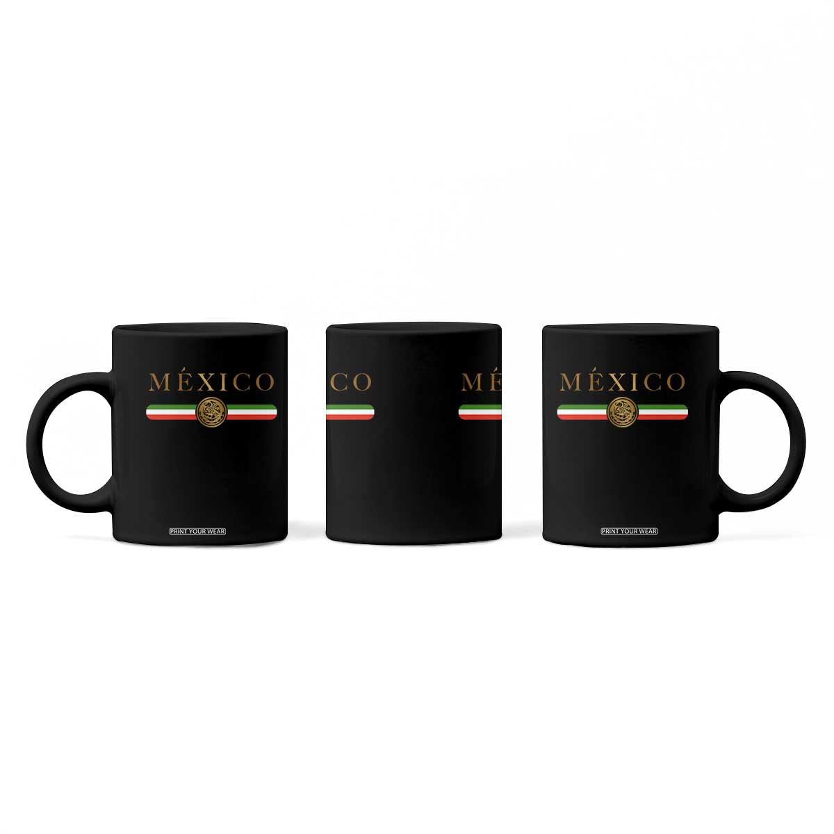 Mexican Heritage Pride Coffee Mug Mexico Vintage Flag Coat of Arms Graphic TS11 Print Your Wear