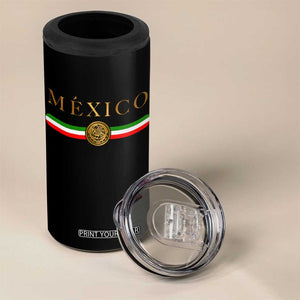 Mexican Heritage Pride 4 in 1 Can Cooler Tumbler Mexico Vintage Flag Coat of Arms Graphic TS11 Print Your Wear