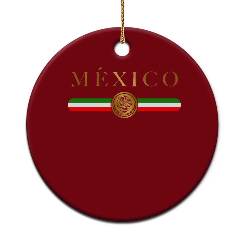 Mexican Heritage Pride Ceramic Ornament Mexico Vintage Flag Coat of Arms Graphic TS11 1pc Red Print Your Wear