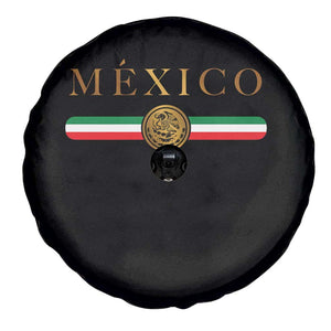 Mexican Heritage Pride Spare Tire Cover Mexico Vintage Flag Coat of Arms Graphic TS11 Print Your Wear