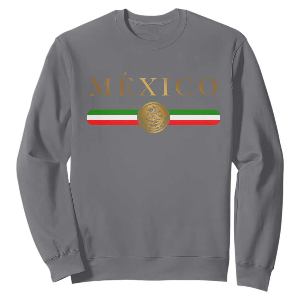 Mexican Heritage Pride Sweatshirt Mexico Vintage Flag Coat of Arms Graphic TS11 Charcoal Print Your Wear