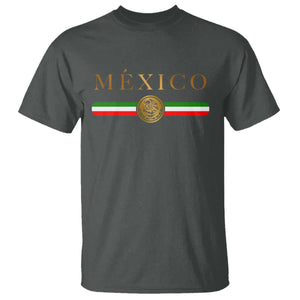 Mexican Heritage Pride T Shirt Mexico Vintage Flag Coat of Arms Graphic TS11 Dark Heather Print Your Wear