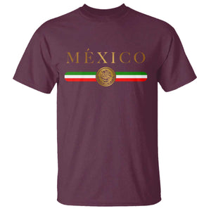 Mexican Heritage Pride T Shirt Mexico Vintage Flag Coat of Arms Graphic TS11 Maroon Print Your Wear