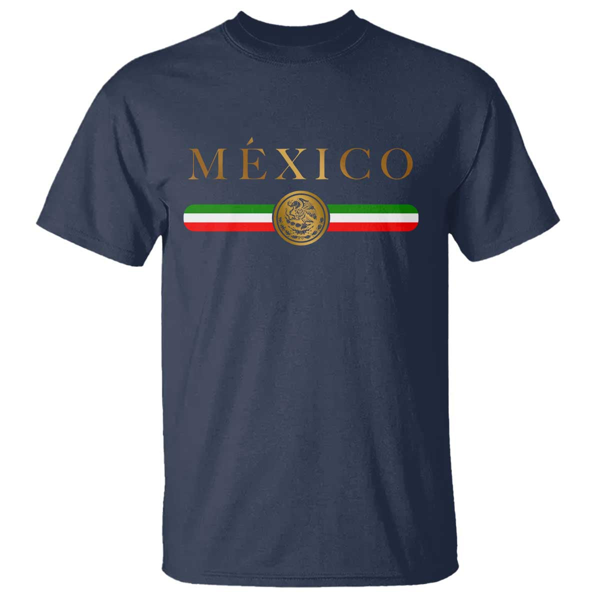 Mexican Heritage Pride T Shirt Mexico Vintage Flag Coat of Arms Graphic TS11 Navy Print Your Wear