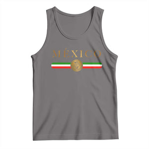 Mexican Heritage Pride Tank Top Mexico Vintage Flag Coat of Arms Graphic TS11 Deep Heather Print Your Wear