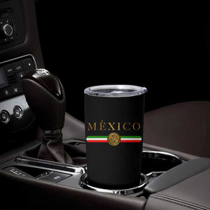 Mexican Heritage Pride Tumbler Cup Mexico Vintage Flag Coat of Arms Graphic TS11 Print Your Wear