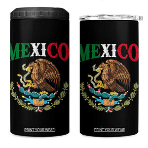 Mexican Coat Of Arms Mexico Vintage Flag 4 in 1 Can Cooler Tumbler TS11 One Size: 16 oz Black Print Your Wear