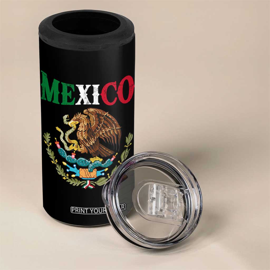 Mexican Coat Of Arms Mexico Vintage Flag 4 in 1 Can Cooler Tumbler TS11 Print Your Wear