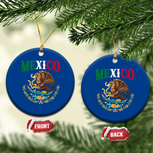 Mexican Coat Of Arms Mexico Vintage Flag Ceramic Ornament TS11 1pc Blue Print Your Wear