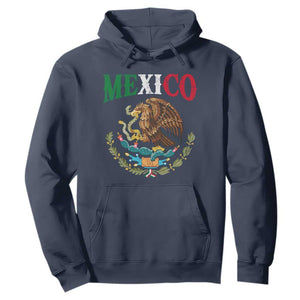 Mexican Coat Of Arms Mexico Vintage Flag Hoodie TS11 Navy Print Your Wear