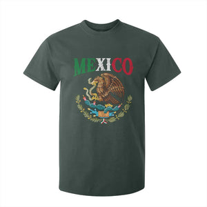Mexican Coat Of Arms Mexico Vintage Flag T Shirt For Kid TS11 Dark Forest Green Print Your Wear
