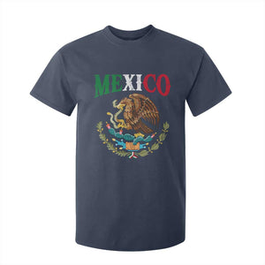 Mexican Coat Of Arms Mexico Vintage Flag T Shirt For Kid TS11 Navy Print Your Wear