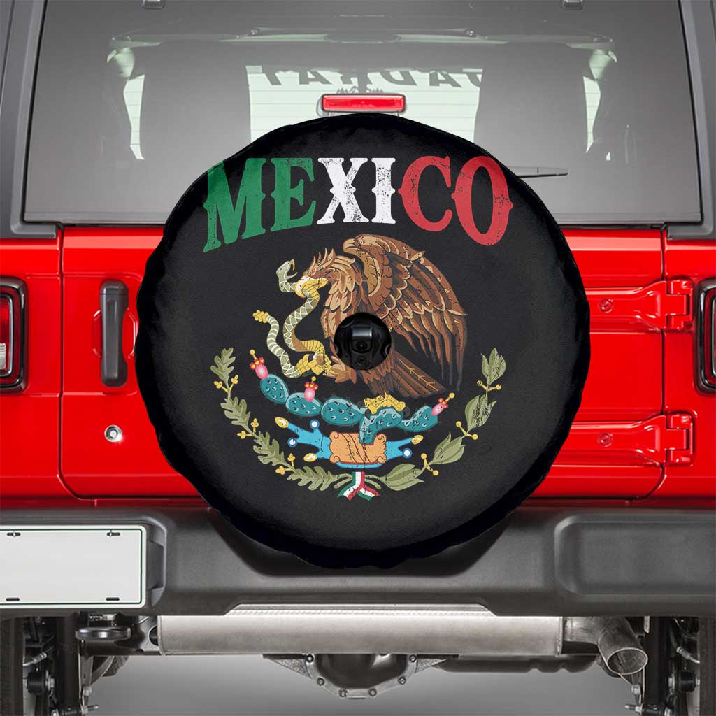 Mexican Coat Of Arms Mexico Vintage Flag Spare Tire Cover TS11 Black Print Your Wear