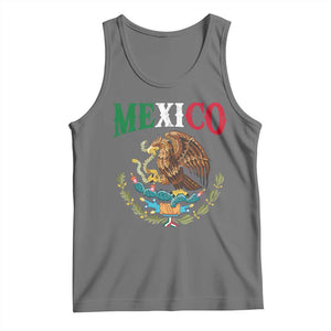 Mexican Coat Of Arms Mexico Vintage Flag Tank Top TS11 Black Heather Print Your Wear