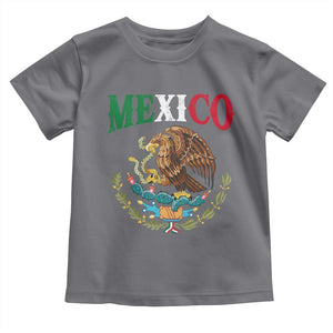 Mexican Coat Of Arms Mexico Vintage Flag Toddler T Shirt TS11 Charcoal Print Your Wear