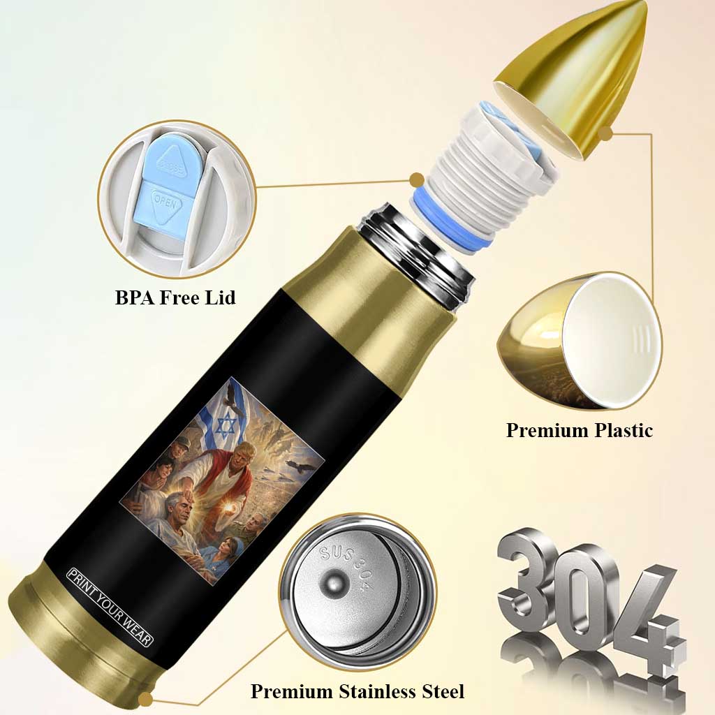 Trump as Jesus Bullet Tumbler Divine Leader Meme Healing Scene Israel Flag TS11 Print Your Wear