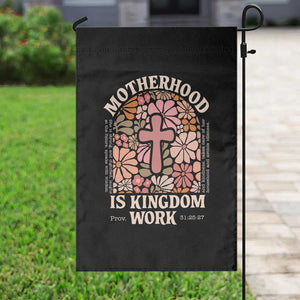 Christian Mom Garden Flag Motherhood Is Kingdom Work Floral Mother's Day TS11 Print Your Wear