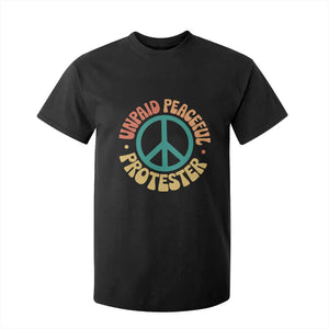 Unpaid Peaceful Protester T Shirt For Kid Social Justice Floral Peace Sign TS11 Black Print Your Wear