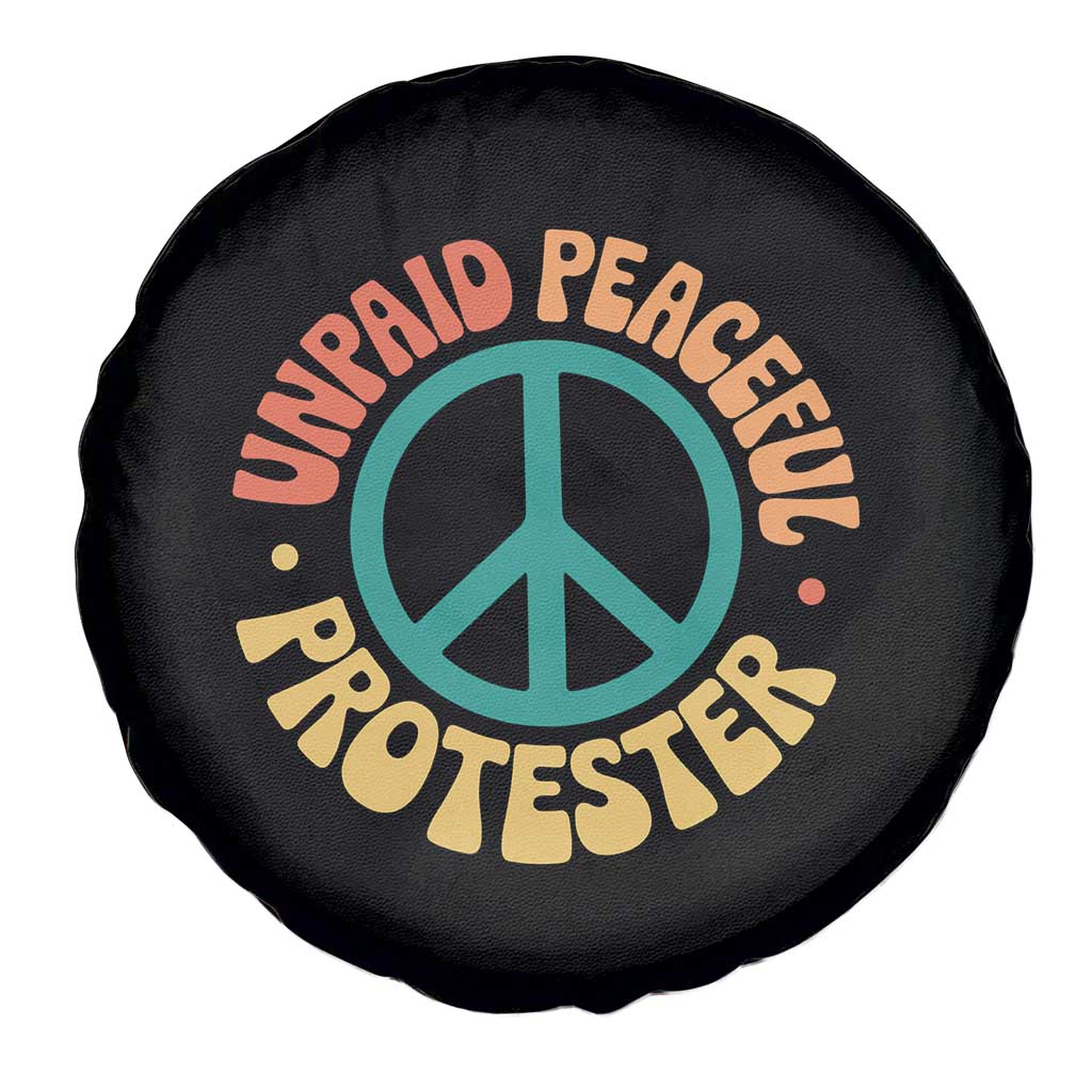 Unpaid Peaceful Protester Spare Tire Cover Social Justice Floral Peace Sign TS11 Print Your Wear