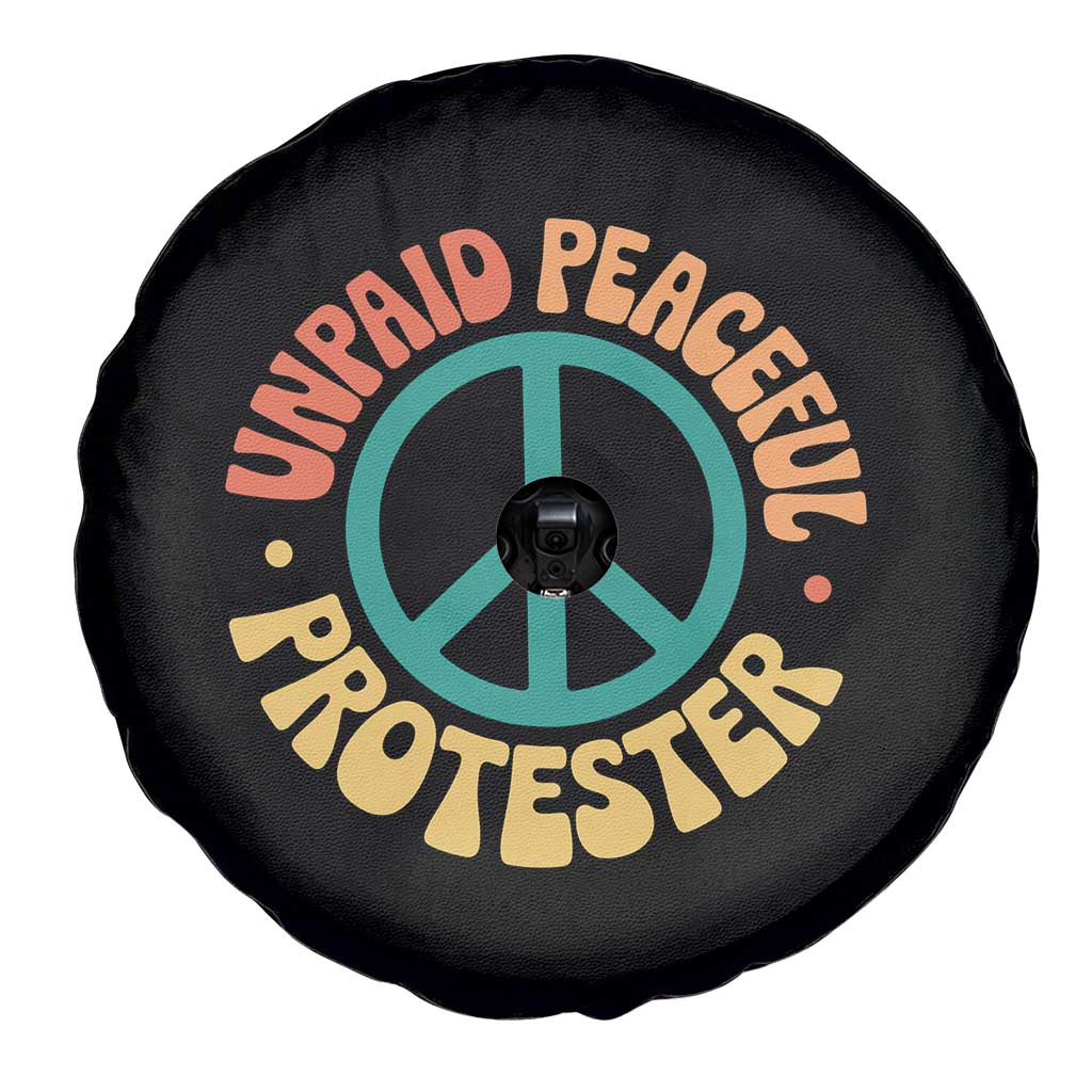 Unpaid Peaceful Protester Spare Tire Cover Social Justice Floral Peace Sign TS11 Print Your Wear