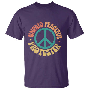 Unpaid Peaceful Protester T Shirt Social Justice Floral Peace Sign TS11 Purple Print Your Wear