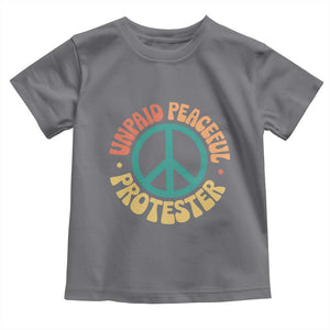 Unpaid Peaceful Protester Toddler T Shirt Social Justice Floral Peace Sign TS11 Charcoal Print Your Wear