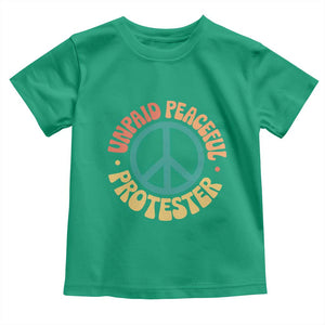 Unpaid Peaceful Protester Toddler T Shirt Social Justice Floral Peace Sign TS11 Irish Green Print Your Wear
