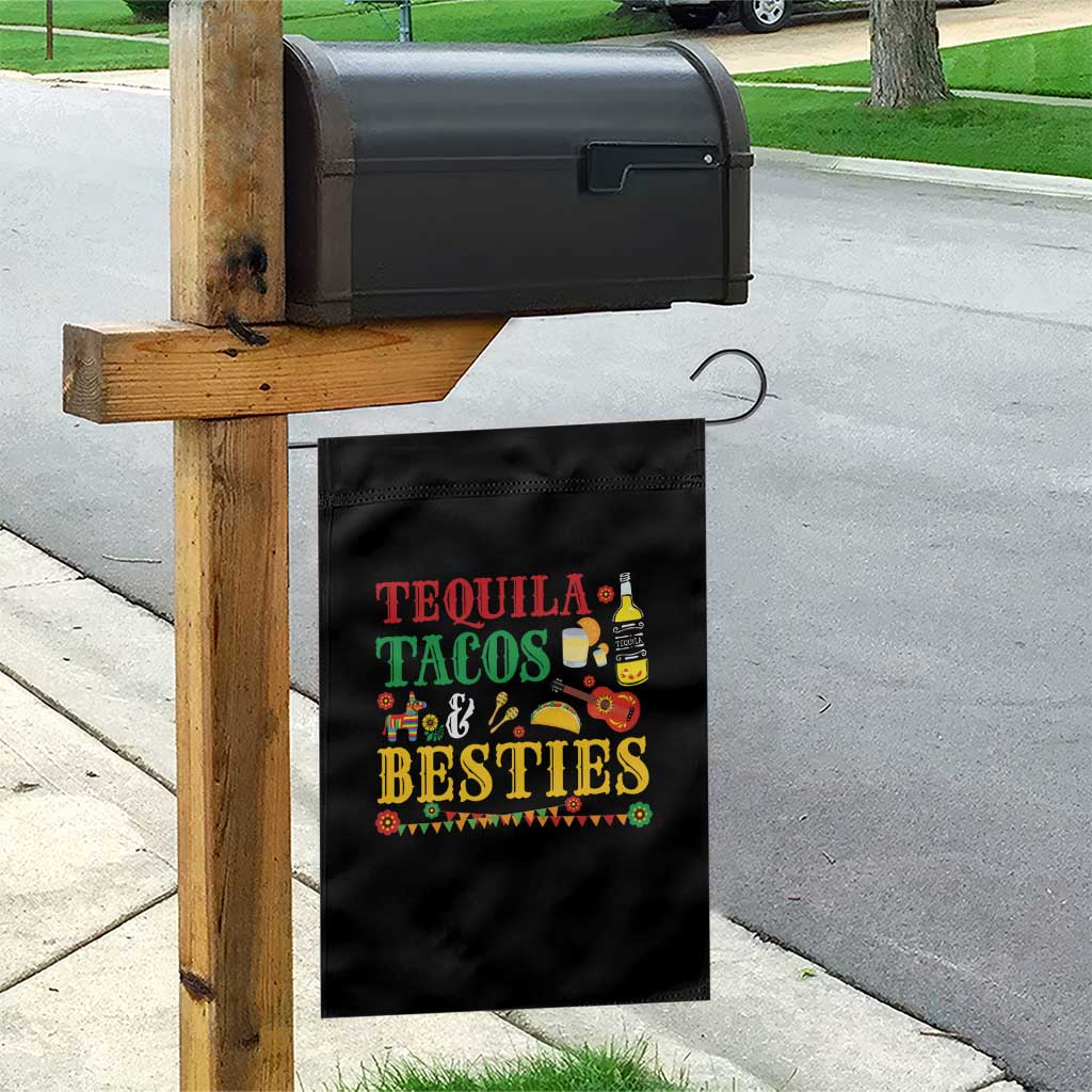 Tequila Tacos And Besties Garden Flag Funny Mexican Fiesta Cinco De Mayo TS11 Print Your Wear