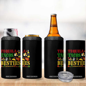Tequila Tacos And Besties 4 in 1 Can Cooler Tumbler Funny Mexican Fiesta Cinco De Mayo TS11 Print Your Wear