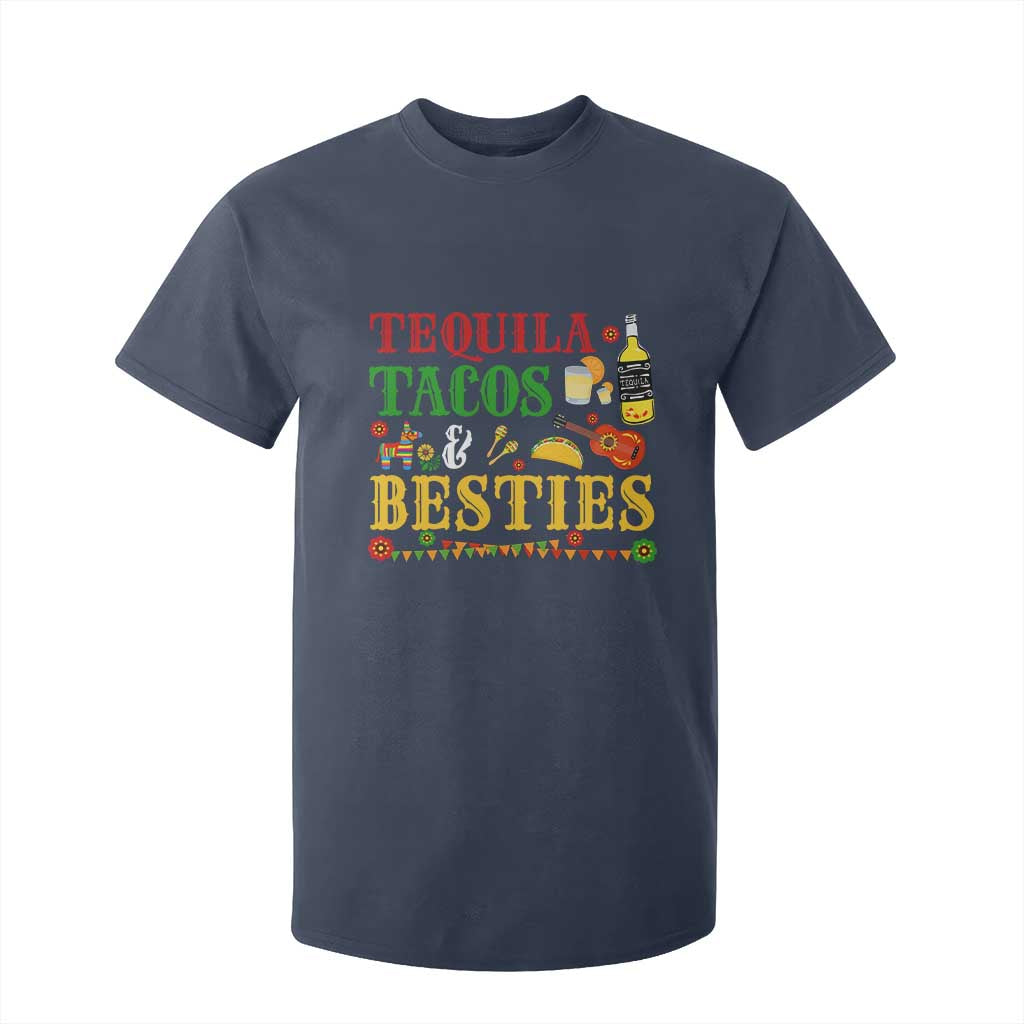 Tequila Tacos And Besties T Shirt For Kid Funny Mexican Fiesta Cinco De Mayo TS11 Navy Print Your Wear