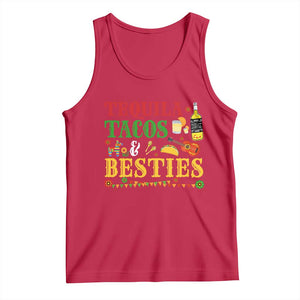 Tequila Tacos And Besties Tank Top Funny Mexican Fiesta Cinco De Mayo TS11 Red Print Your Wear