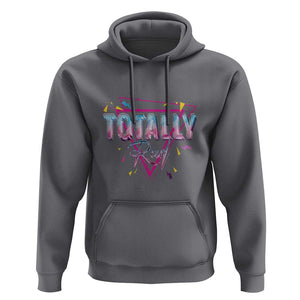 80s Hoodie Totally Rad Neon Vaporware Triangle TS11 Charcoal Print Your Wear