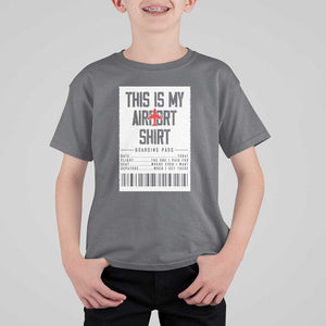 Travel Lover T Shirt For Kid This Is My Aiport Shirt Receipt Barcode TS11 Charcoal Print Your Wear