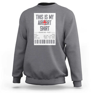 Travel Lover Sweatshirt This Is My Aiport Shirt Receipt Barcode TS11 Charcoal Print Your Wear