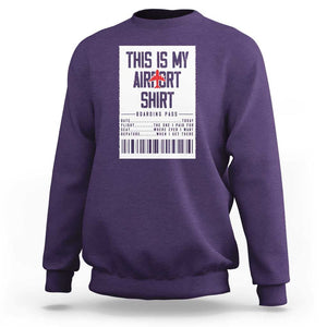 Travel Lover Sweatshirt This Is My Aiport Shirt Receipt Barcode TS11 Purple Print Your Wear