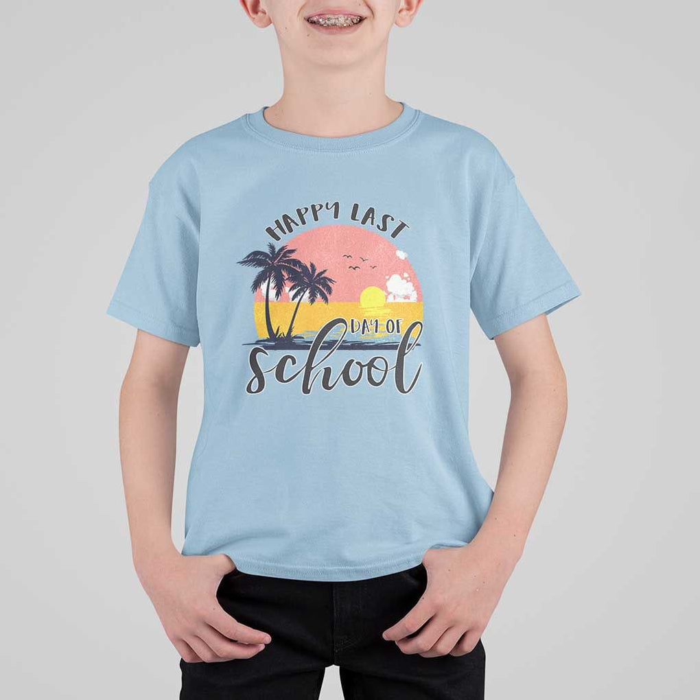 Graduation T Shirt For Kid Happy Last Day Of School Teacher Student Summer Vacation TS11 Light Blue Print Your Wear