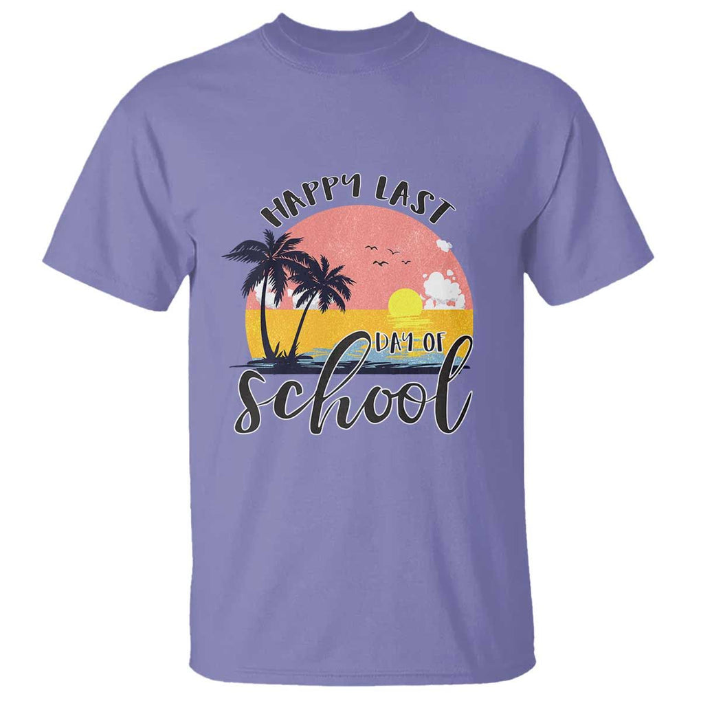 Graduation T Shirt Happy Last Day Of School Teacher Student Summer Vacation TS11 Violet Print Your Wear