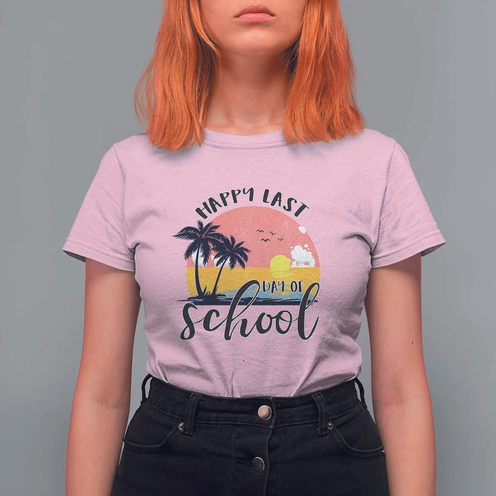 Graduation T Shirt For Women Happy Last Day Of School Teacher Student Summer Vacation TS11 Light Pink Print Your Wear