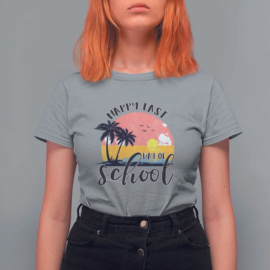 Graduation T Shirt For Women Happy Last Day Of School Teacher Student Summer Vacation TS11 Sport Gray Print Your Wear