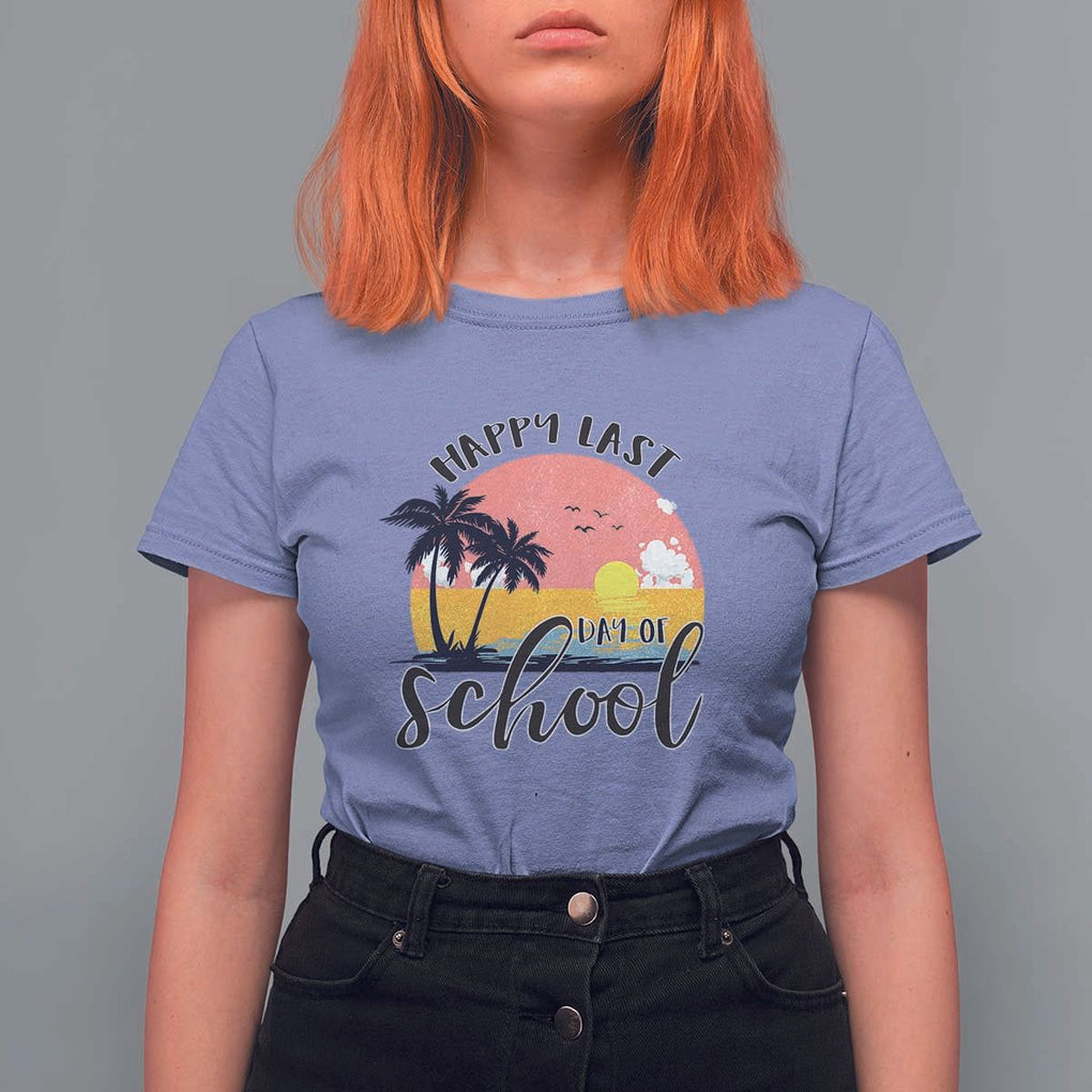 Graduation T Shirt For Women Happy Last Day Of School Teacher Student Summer Vacation TS11 Violet Print Your Wear