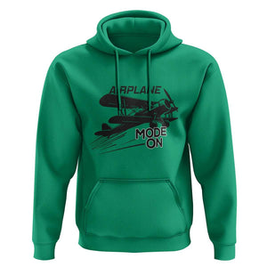 Funny Biplane Hoodie Airplane Mode On Flying Pilots TS11 Irish Green Print Your Wear