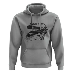 Funny Biplane Hoodie Airplane Mode On Flying Pilots TS11 Sport Gray Print Your Wear