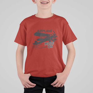 Funny Biplane T Shirt For Kid Airplane Mode On Flying Pilots TS11 Red Print Your Wear